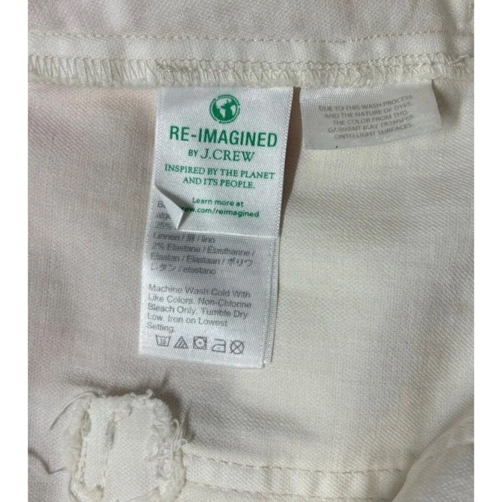 J. Crew Garment-Dyed Utility Mini Skirt Natural Off White Denim Plus Sz 18 - Picture 6 of 10